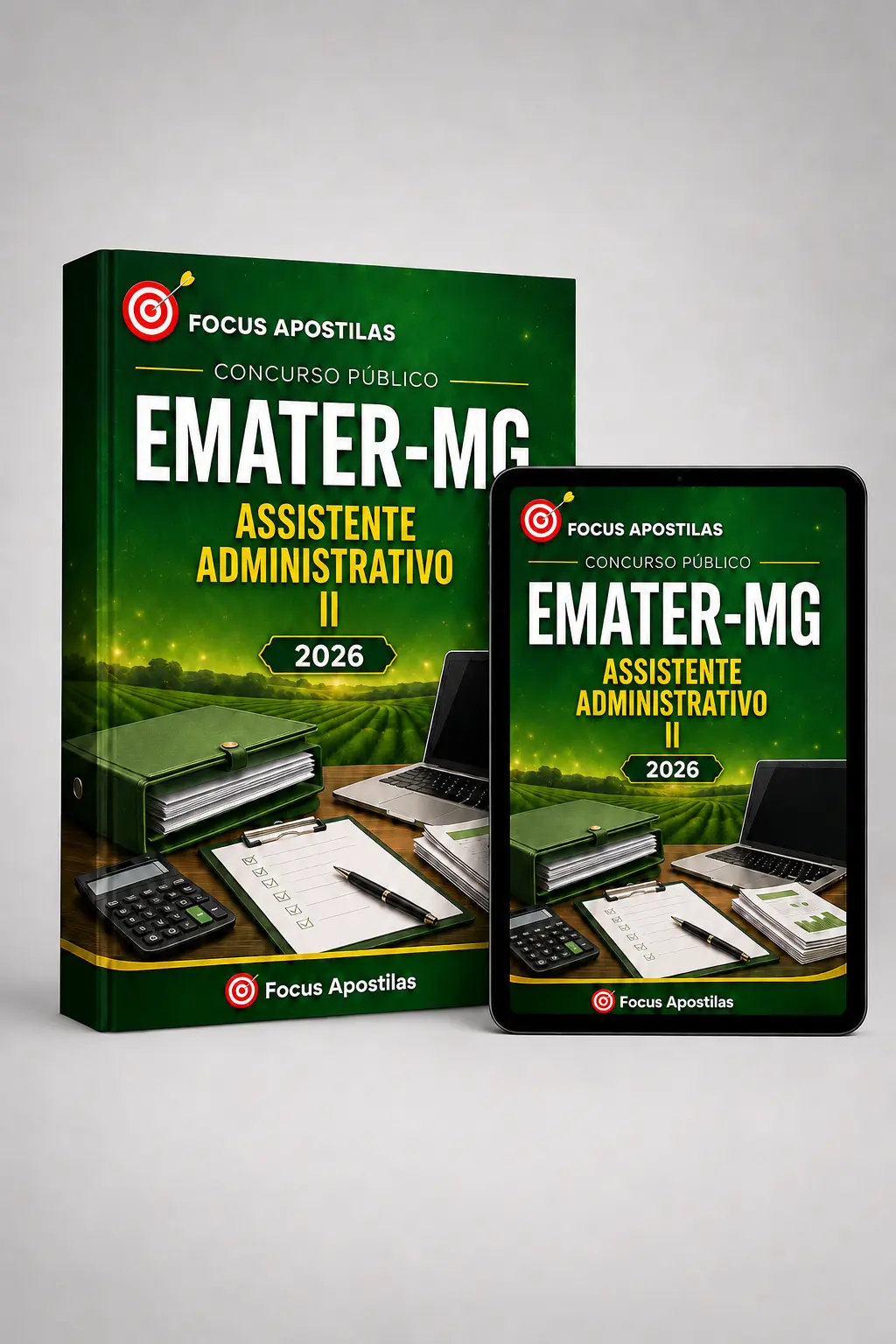 Apostila EMATER MG Assistente Administrativo II 2026 1 Capa da Apostila EMATER MG 2026 para Assistente Administrativo II