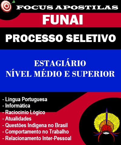 Funai Estagiário médio e superior processo seletivo 2024