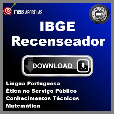 Apostila IBGE exclusiva Recenseador pdf download 2024