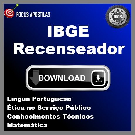 Apostila IBGE exclusiva Recenseador pdf download 2025