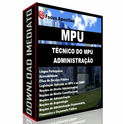 apostila mpu Técnico do MPU - Administração concurso pdf completa