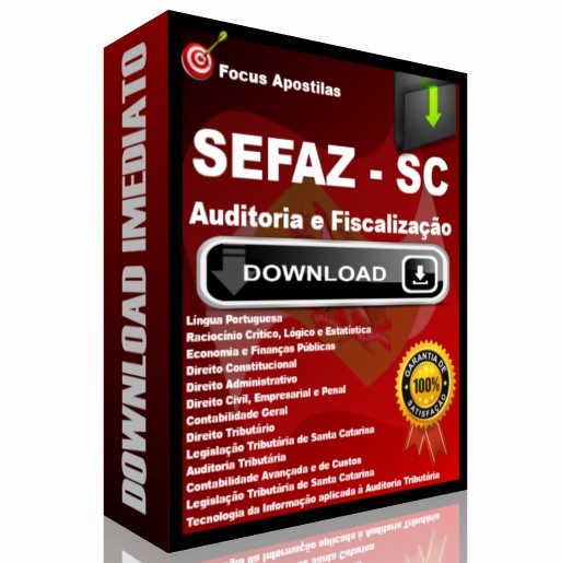 apostila Sefaz SC Auditoria e Fiscalização pdf 2024