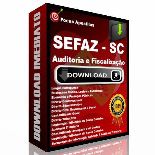 apostila Sefaz SC Auditoria e Fiscalização pdf 2025