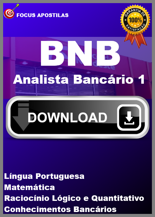 apostila bnb analista bancario 1 pdf comprar concurso 2024