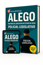 Capa da Apostila ALEGO Policial Legislativo (Assembleia Legislativa de Goiás) – download imediato 24h, PDF.
