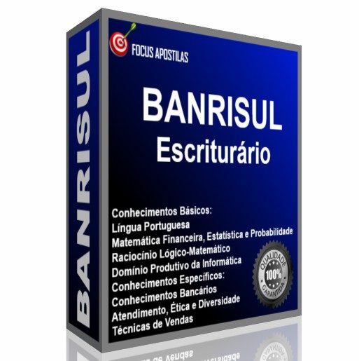 Apostila banrisul escriturário download PDF concurso Banco do Estado do Rio Grande do Sul - RS