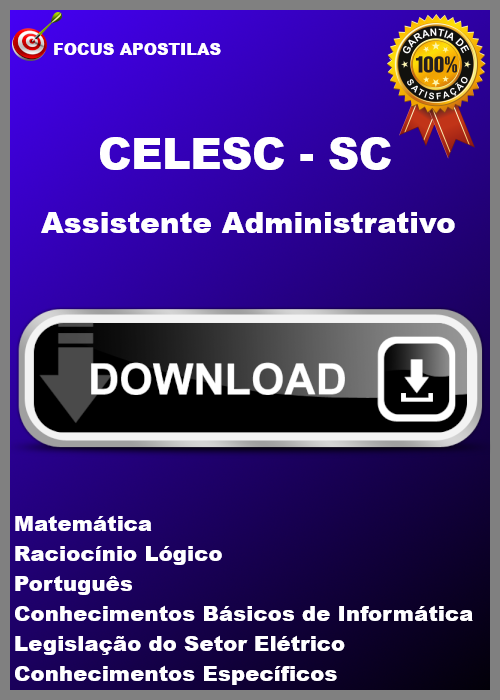 apostila CELESC assistente administrativo pdf 2025