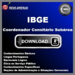 Apostila IBGE Coordenador Censitário Subárea css pdf download .