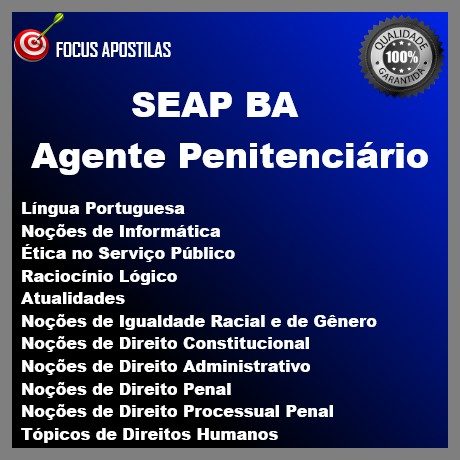 SEAP BA agente penitenciário 2023