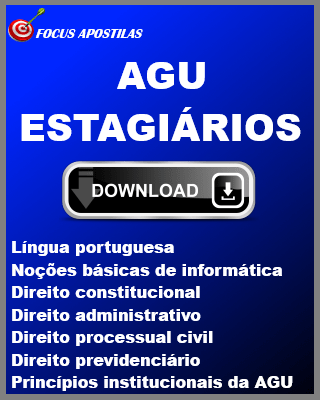 APOSTILA DIGITAL AGU ESTAGIÁRIO PDF DOWNLOAD CONCURSO 2025