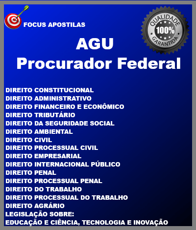APOSTILA DIGITAL AGU procurador federal PDF DOWNLOAD CONCURSO 2025