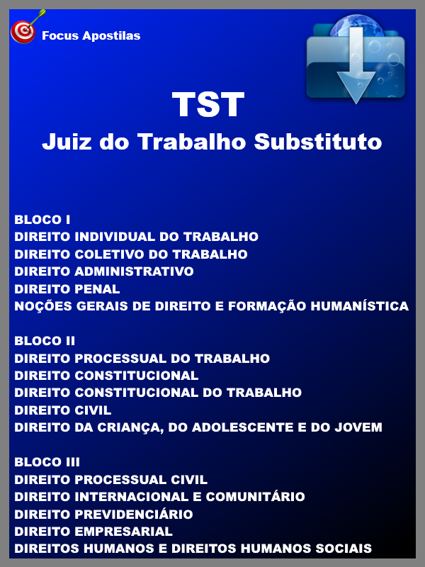 Apostila pdf tst Juiz do Trabalho Substituto