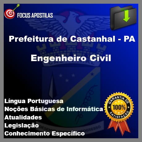 apostila para Engenheiro Civil em PDF da prefeitura de Castanhal - PA 2024