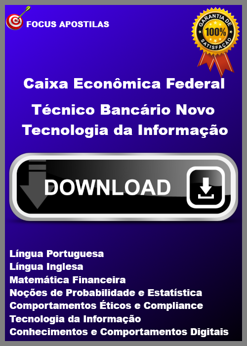 apostila caixa Tecnologia da Informação pdf download