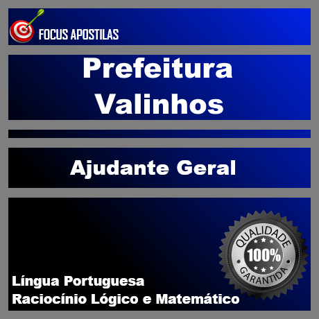 Apostila Prefeitura de Valinhos Ajudante Geral PDF Download