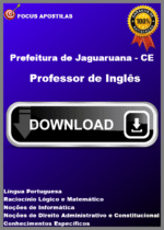 Apostila Professor de Inglês Jaguaruana CE, concurso 2025 PDF download