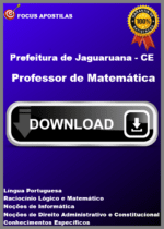Apostila Professor de Matemática Jaguaruana CE, concurso 2025 PDF download