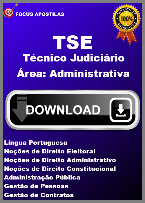 apostila tse Técnico Judiciário – Área Administrativa concurso pdf download 2025