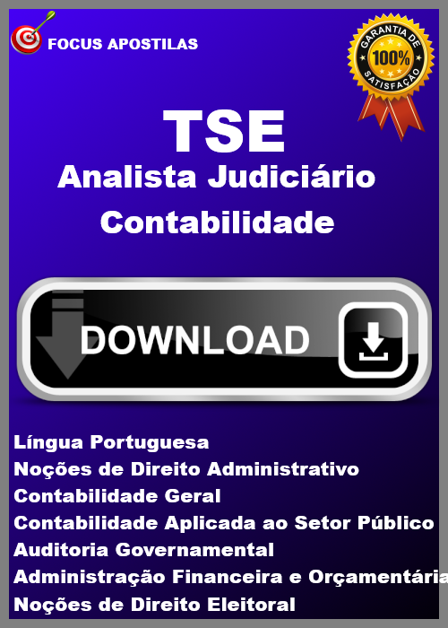 apostila tse Analista Judiciário - Contabilidade concurso pdf download 2025