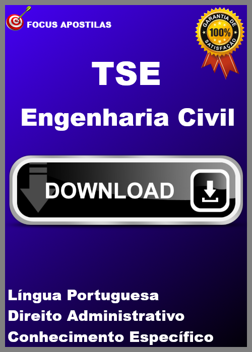 apostila tse Analista Judiciário - Engenharia Civil concurso pdf download 2025