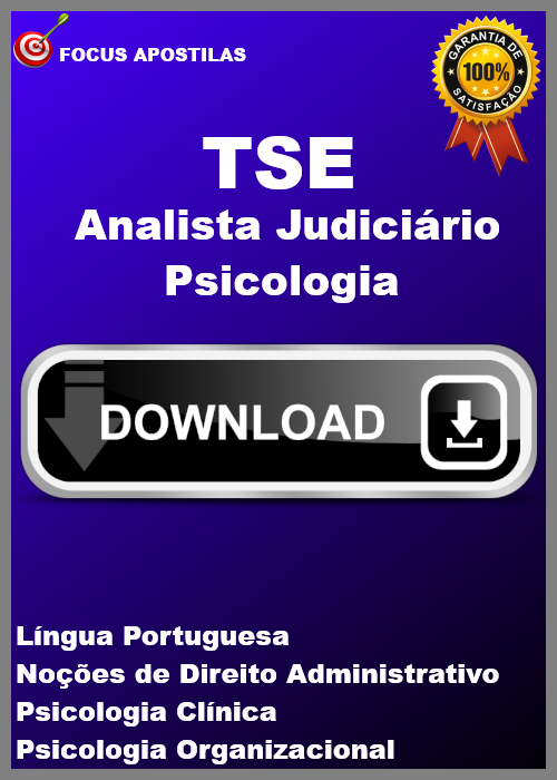 apostila tse Analista Judiciário - Psicologia concurso pdf download 2025