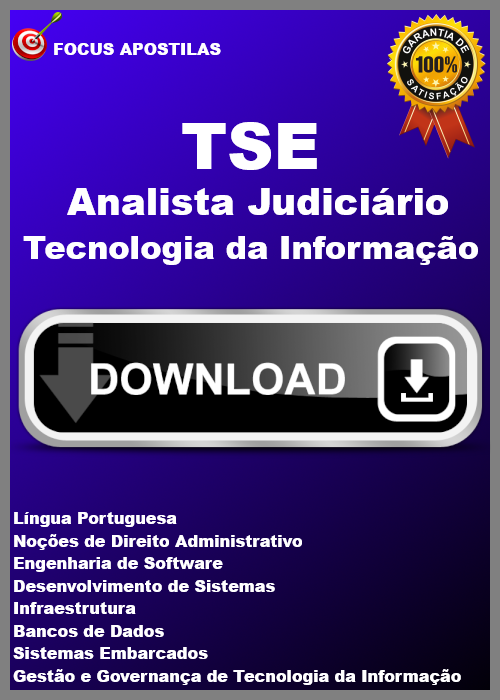 apostila tse Analista Judiciário - Tecnologia da Informação concurso pdf download 2025