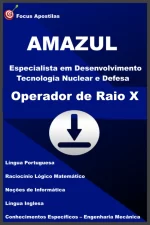 Capa da Apostila AMAZUL 2026 para Operador de Raio X — material em PDF com conteúdo técnico atualizado conforme edital do concurso público
