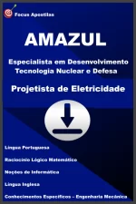 Capa da Apostila para Concurso AMAZUL 2026 — Cargo de Projetista de Eletricidade em PDF Atualizado