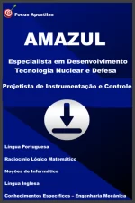 Apostila Projetista de Instrumentação e Controle AMAZUL 2026 — capa em PDF com conteúdo técnico atualizado para concurso público de nível técnico