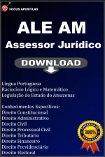 Capa Apostila Assessor Jurídico ALE AM 2026 em PDF, Concurso edital FGV, Download imediato