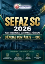 Capa da Apostila SEFAZ SC C03 Ciências Contábeis 2026 para Auditor Estadual de Finanças Públicas