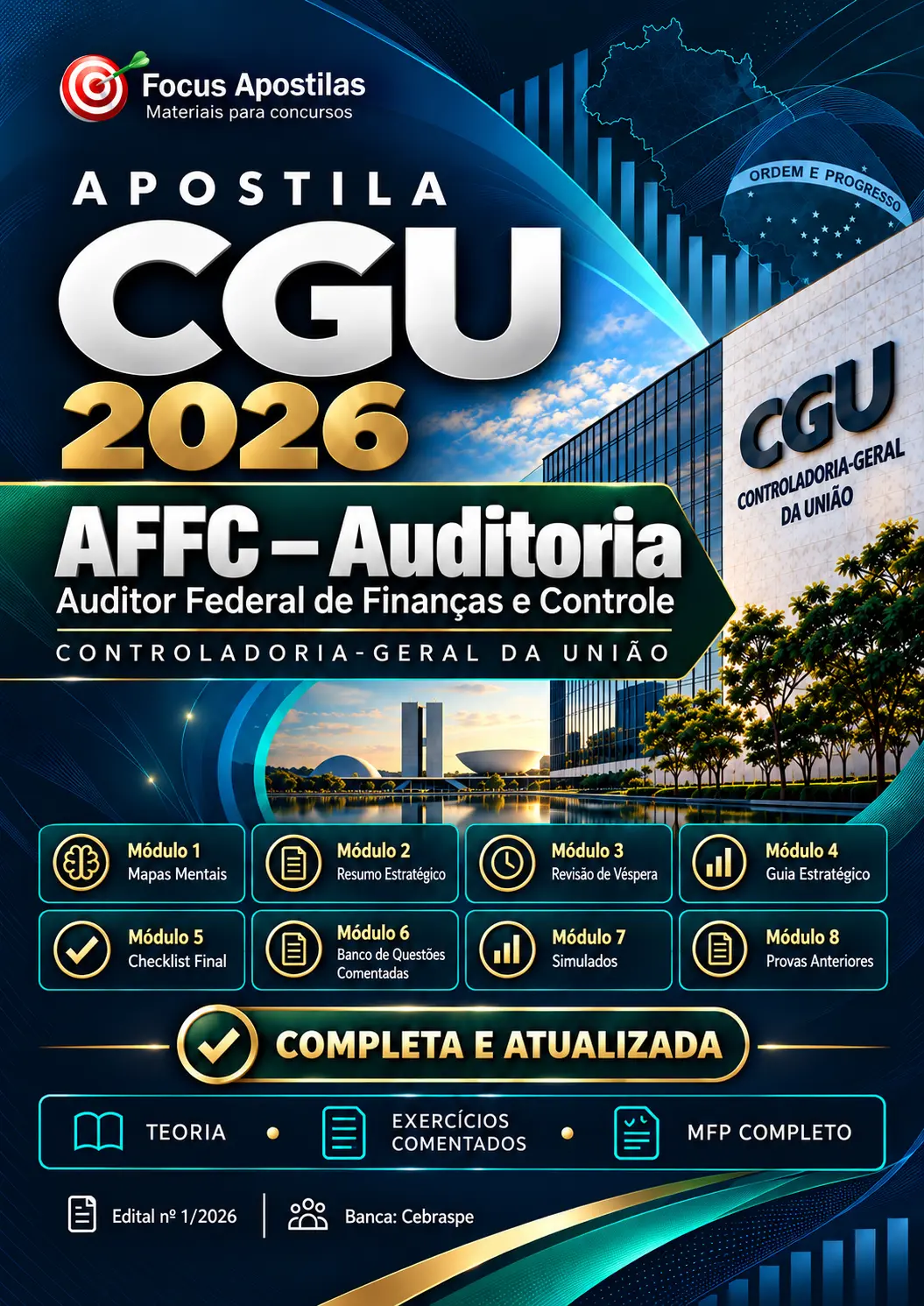 Apostila CGU AFFC Auditoria 2026 1 Capa da Apostila CGU AFFC Auditoria 2026 em PDF